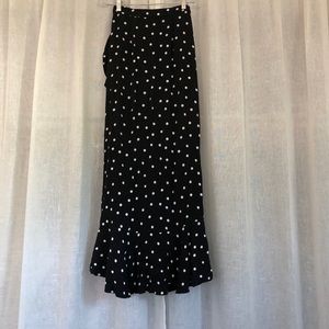 & other stories wrap skirt - black, white polka dot